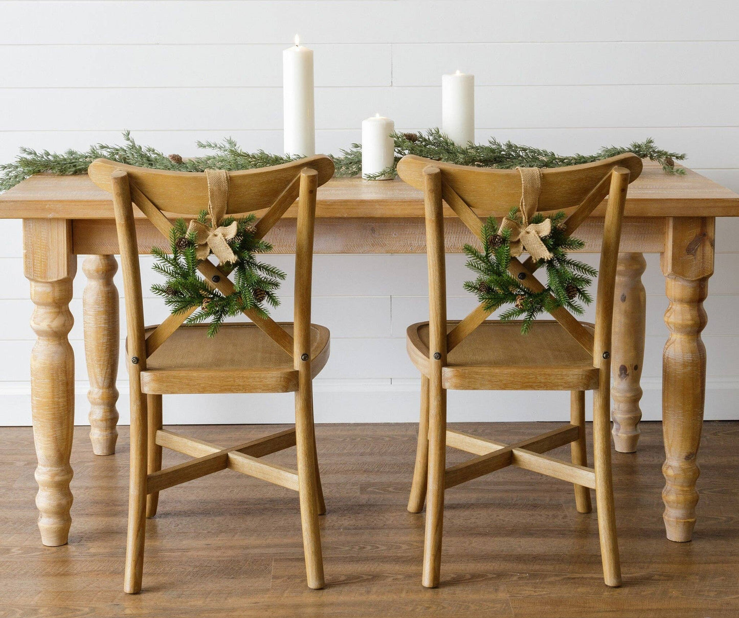 Audrey's - Mini Wreath - Pine Branches And Cones With Burlap Bow (PC)