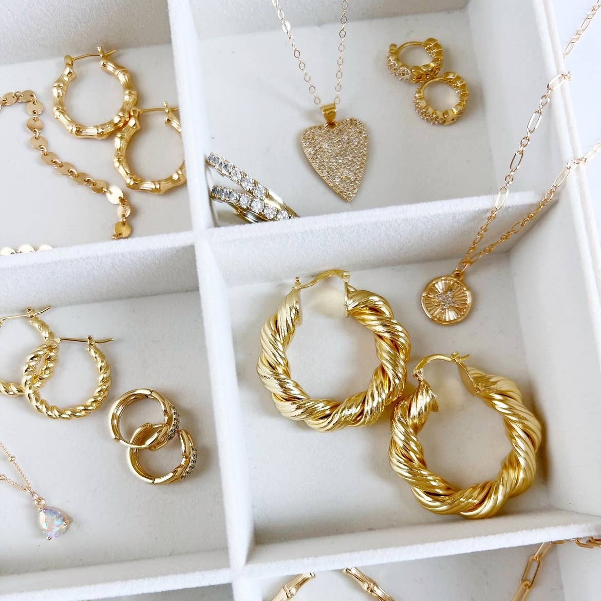 True By Kristy Jewelry - One Love Heart CZ Necklace Gold Filled
