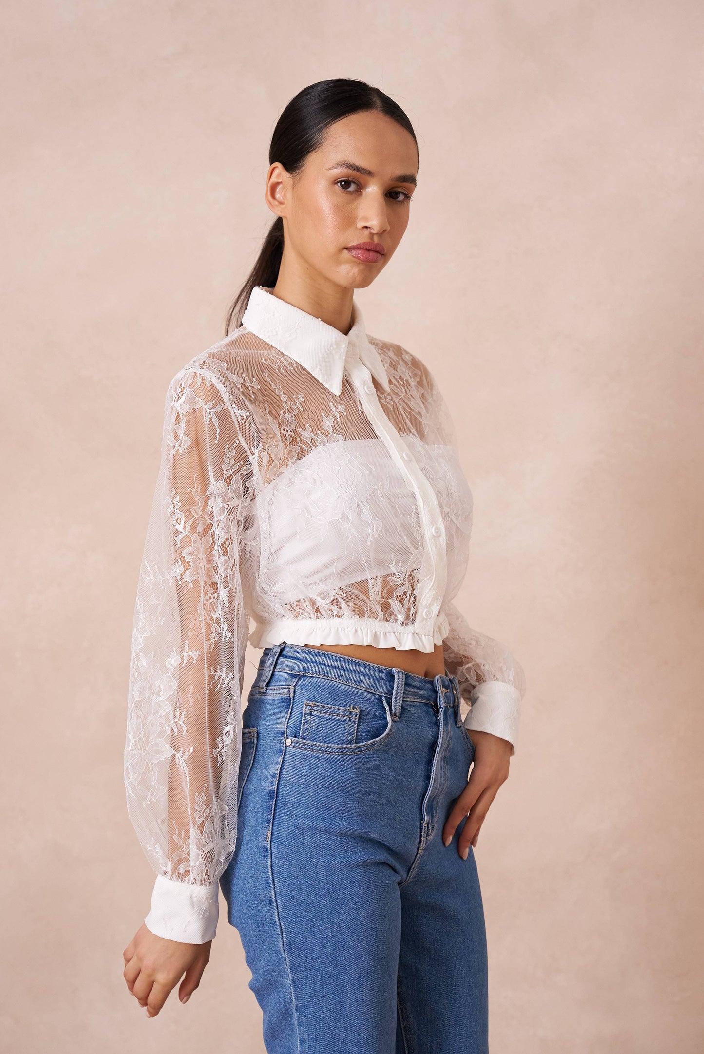 Choklate Paris - Lace Crop Blouse