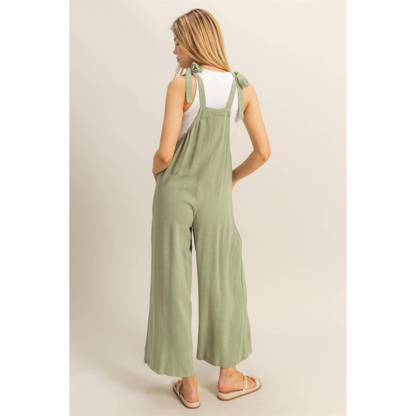 HYFVE - HF25C822-Self-Tie Shoulder Straps Jumpsuit