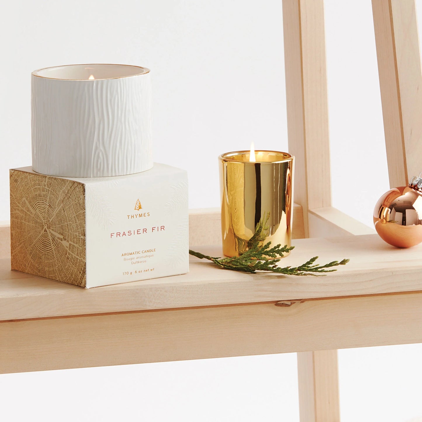 Thymes - Frasier Fir Gold Votive Candle