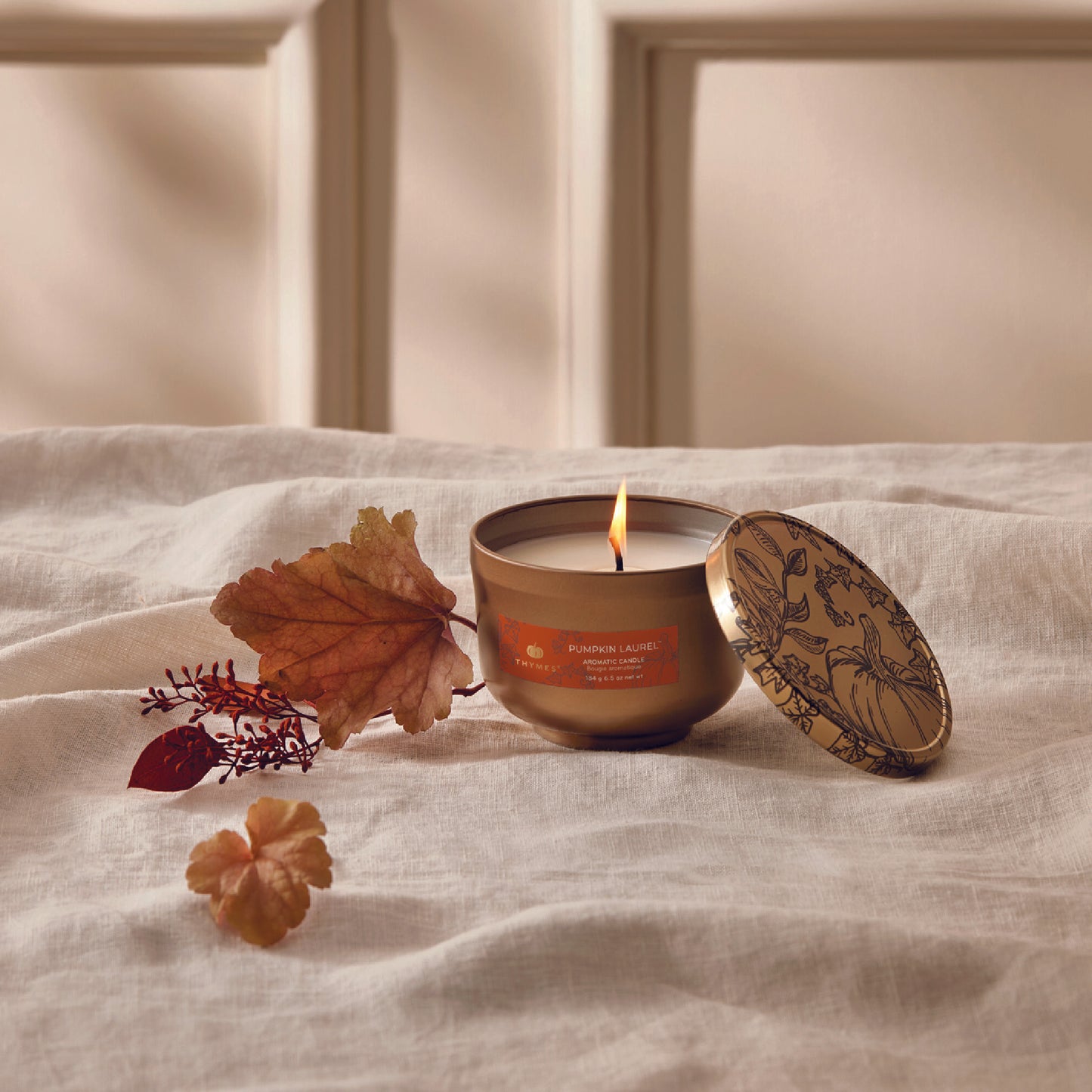 Thymes - Pumpkin Laurel Poured Candle Tin