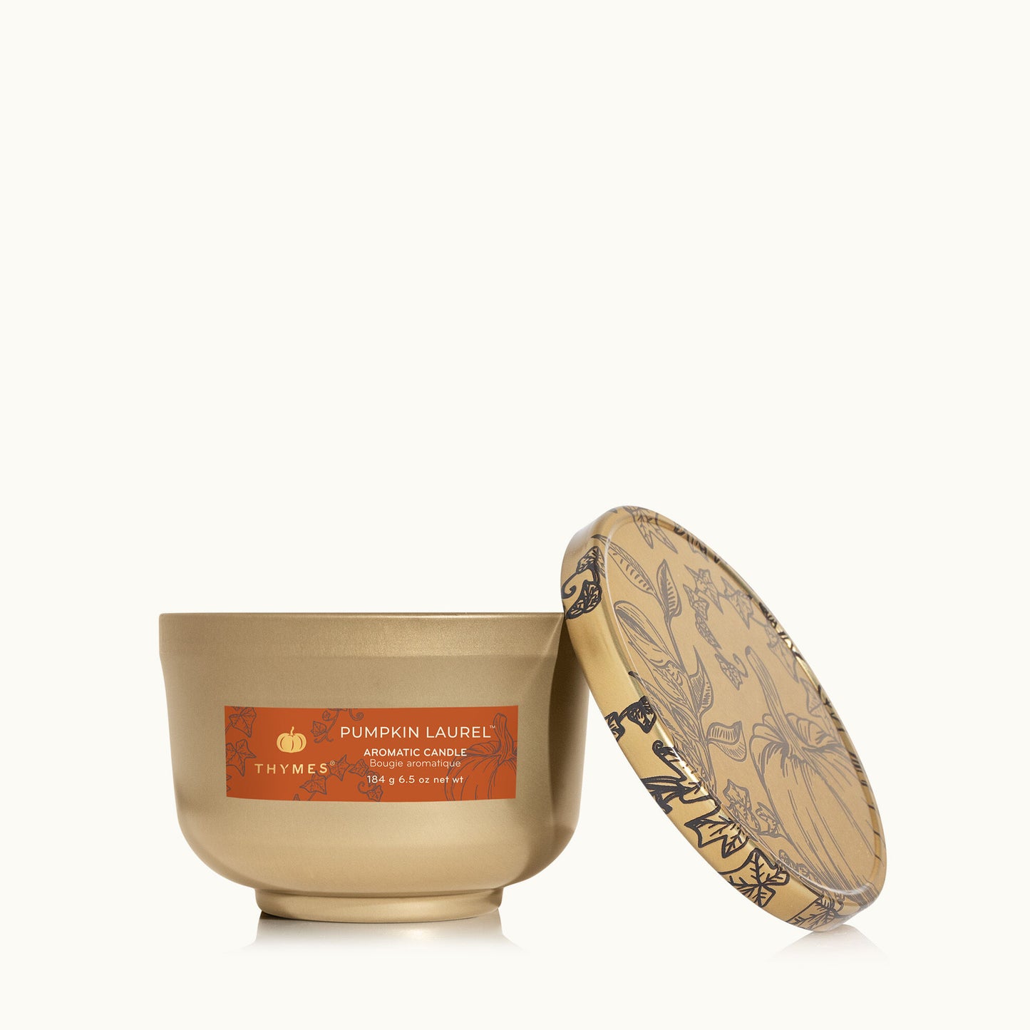 Thymes - Pumpkin Laurel Poured Candle Tin