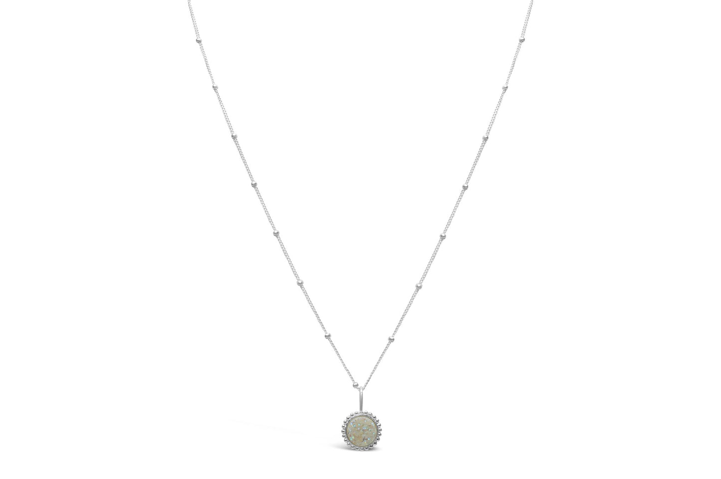 Stia Jewelry: Druzy Sparkle Opal Mini Necklace