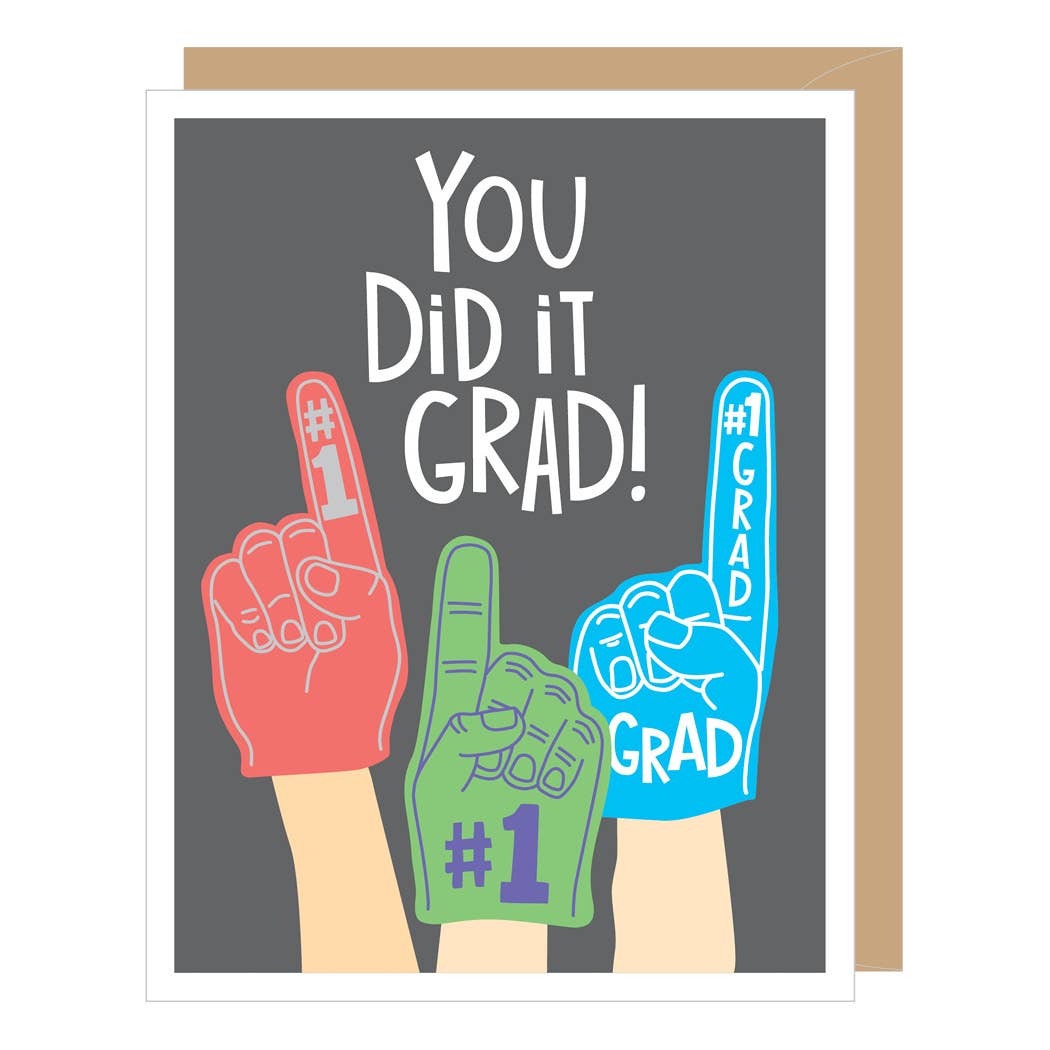Apartment 2 Cards - Foam Finger Graduation Card Ivy on Main Apartment 2 Cards - Foam Finger Graduation Card Ivy on Main
