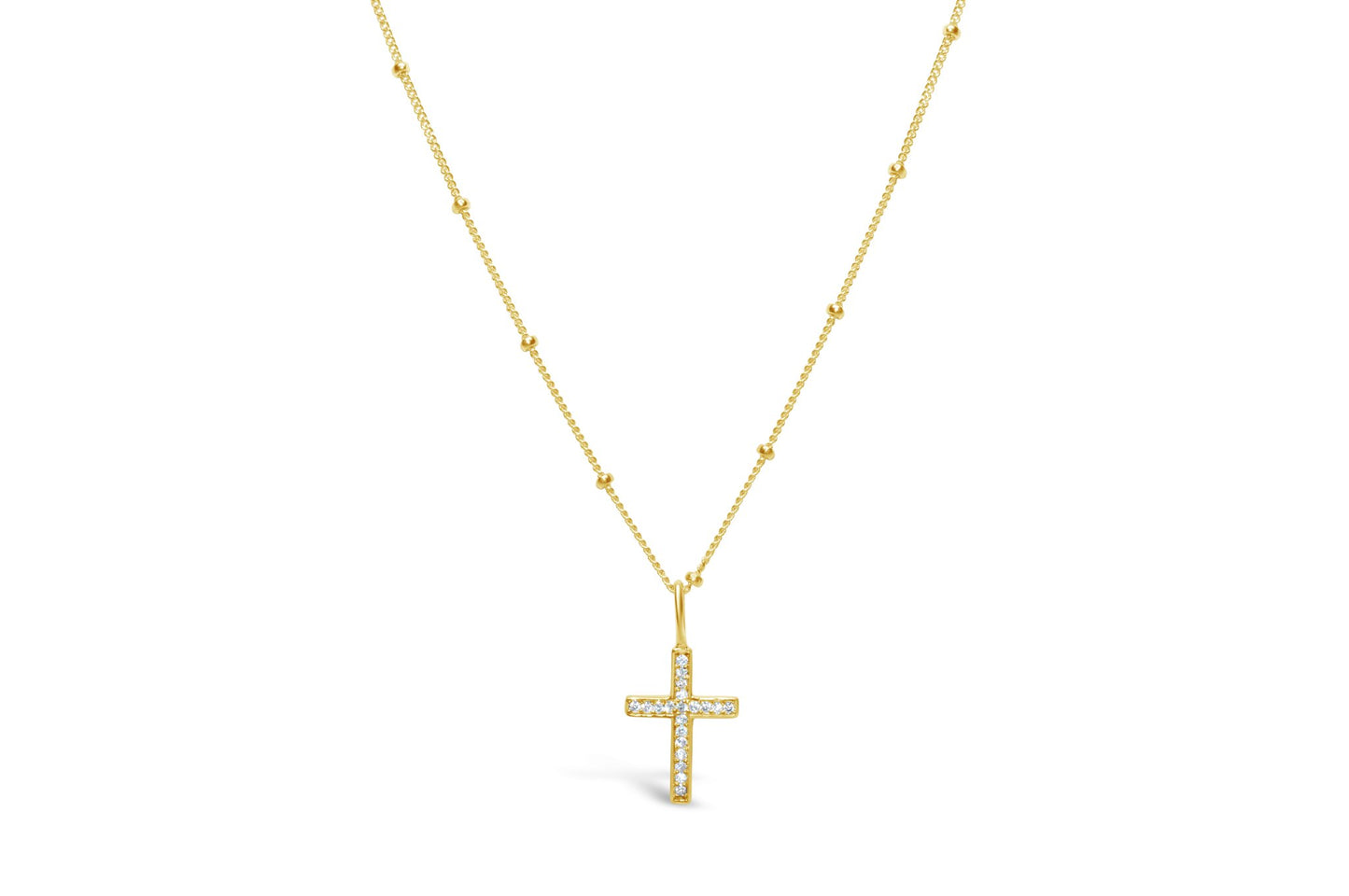 Stia Jewelry Pave Cross Necklace