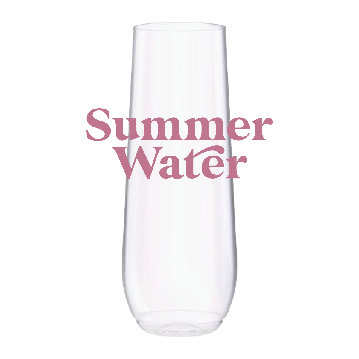 Sip Hip Hooray - Summer Water Champagne 9oz Flute Tossware - Summer