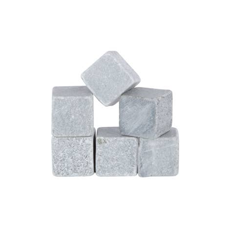 Viski - Glacier Rocks Set of 6 Soapstone Cubes