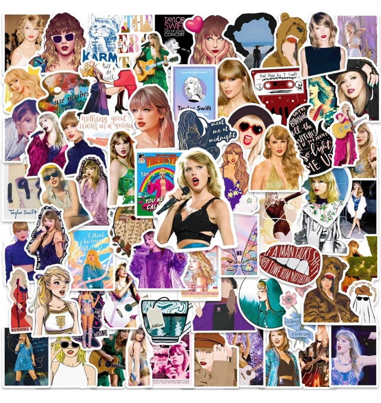 Harper & Barlow - Taylor swift vinyl waterproof stickers pack of 25