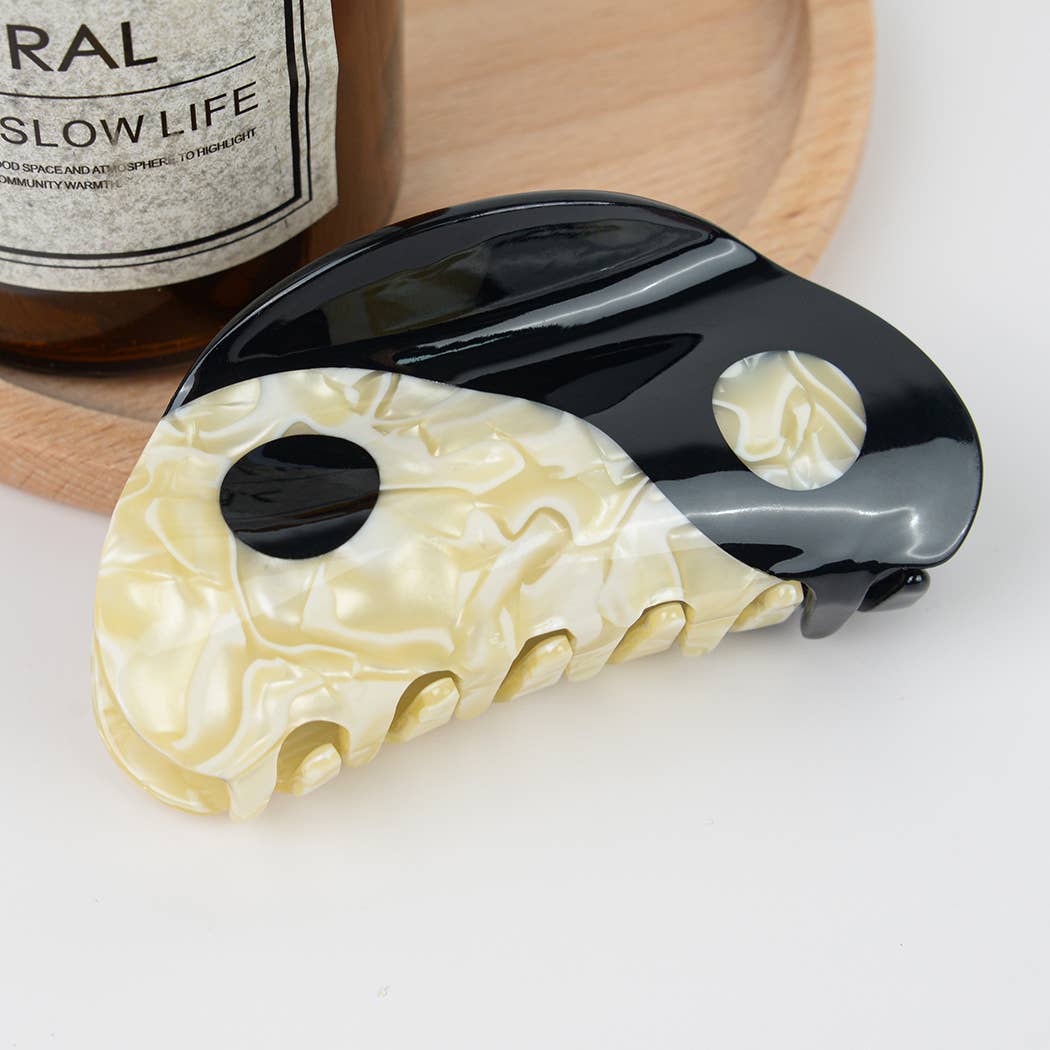 TheDivaSoap - 3.74'' Balance Yin Yang Claw Hair Clip, Eco-Friendly