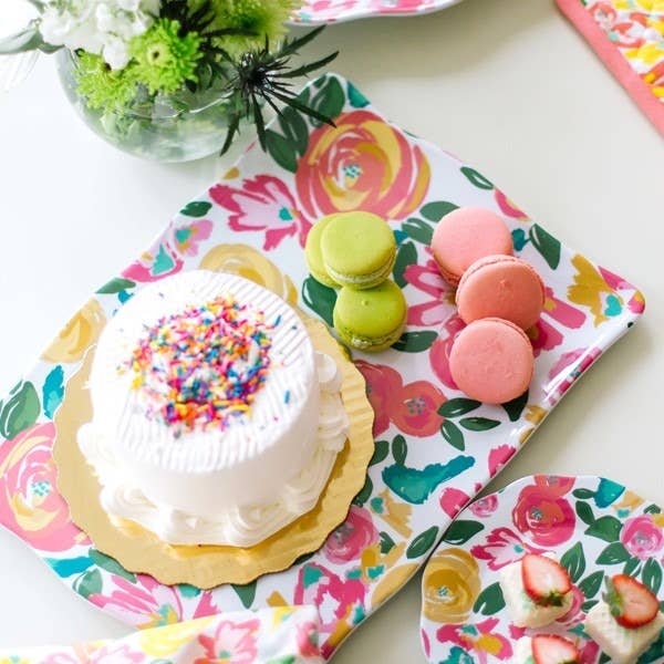 Mary Square - Garden Party Melamine Platter Large