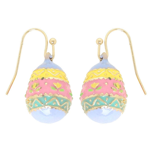 SP Sophia Collection - Multicolor Easter Eggs Drop Earrings