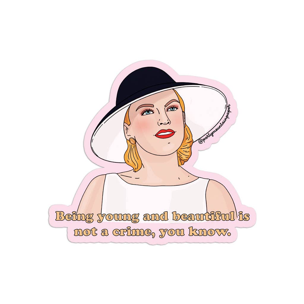 Party Mountain Paper co. - Young & Beautiful Sticker