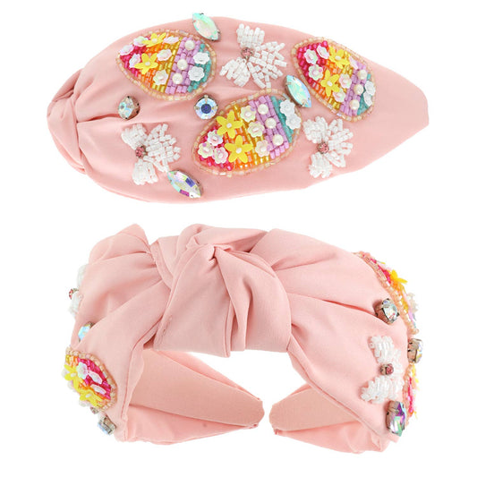 SP Sophia Collection - Easter Egg Hunt Beaded Top Knotted Headband
