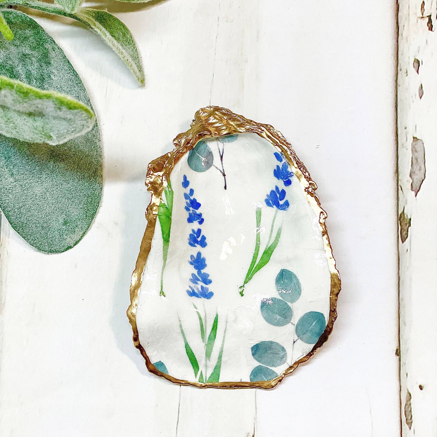 Alison Brooke Designs - Lavender Eucalyptus Oyster Trinket Dish