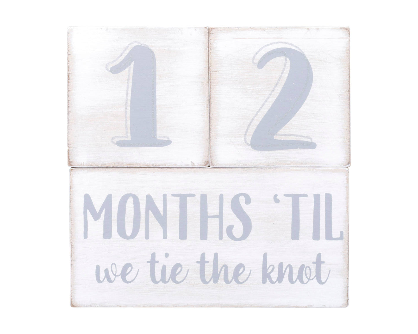Pearhead - Wedding Milestone Countdown Blocks, Distressed