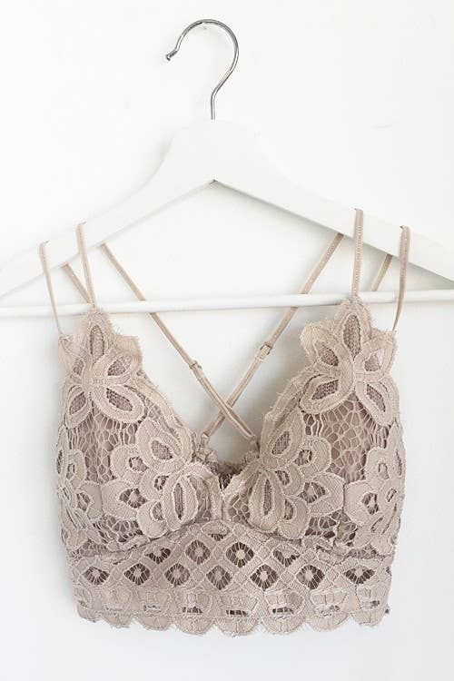 42POPS - Crochet lace bralette w/ removable bra pads