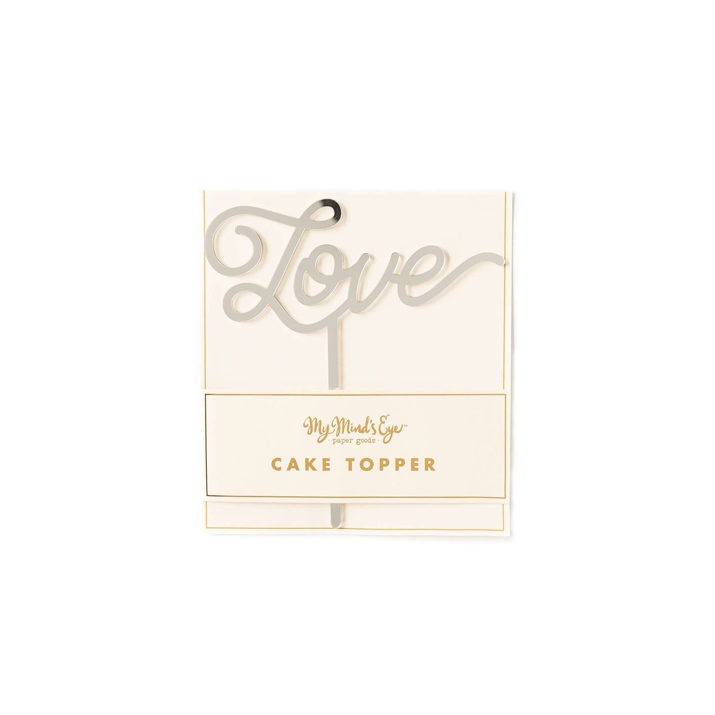 My Mind’s Eye - Basic Love Cake Topper - Silver