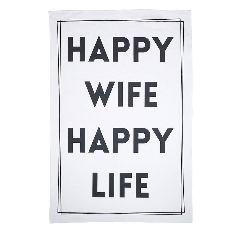 Santa Barbara Design Studio by Creative Brands - Tea Towel - Happy Wife Tea Towel - Happy Wife