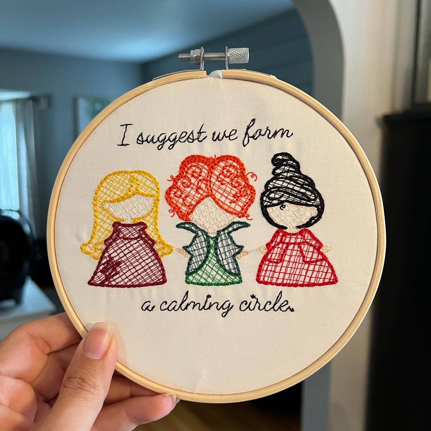 Buffalovely - Calming Circle Hocus Pocus Embroidery Hoop