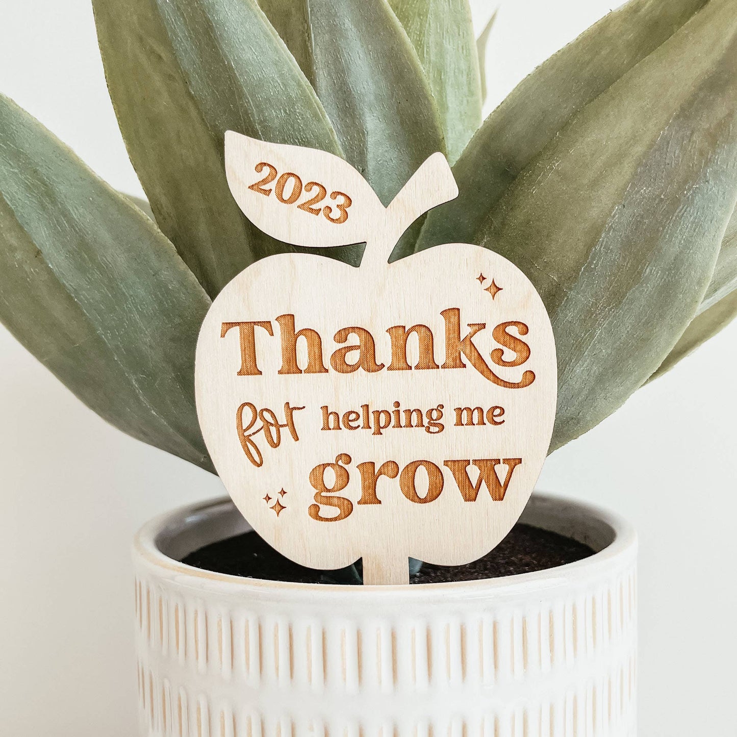Knotty Design Co. - Teacher Apple Plant Stake
