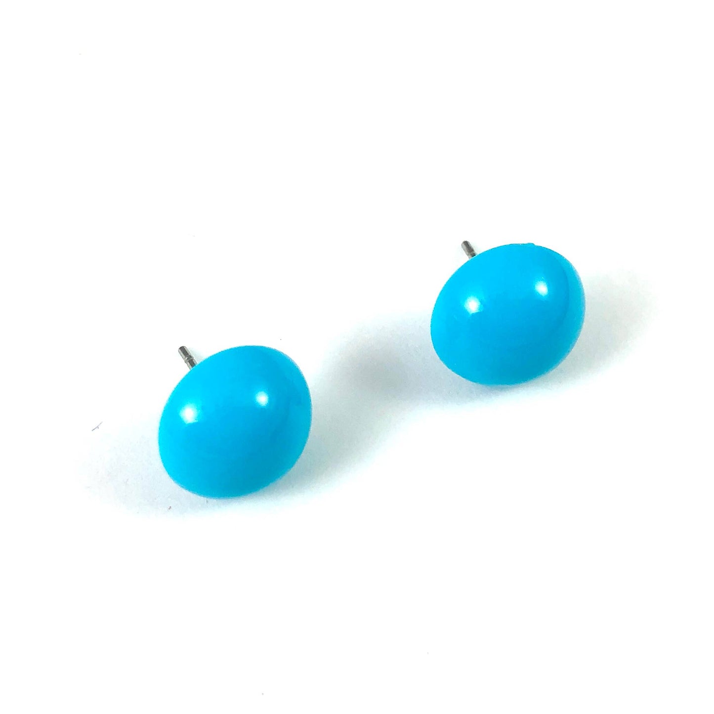 Leetie Lovendale - Turquoise Retro Button Stud Earrings