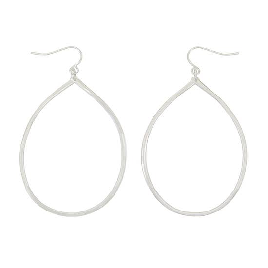 Silver Hoop Chandelier Earrings