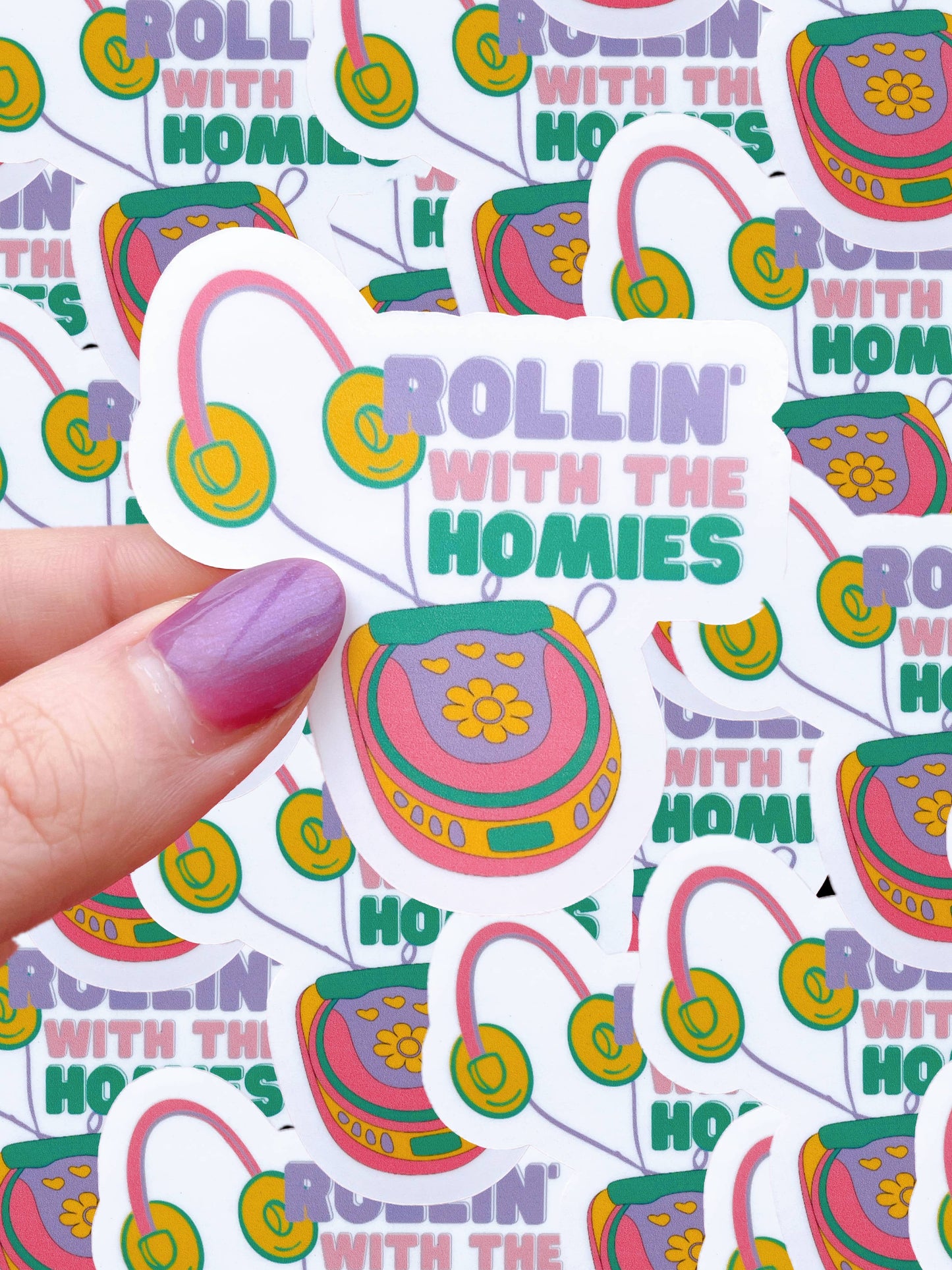 Typo Lettering Co - Rollin with the homies, clueless inspired waterproof sticker