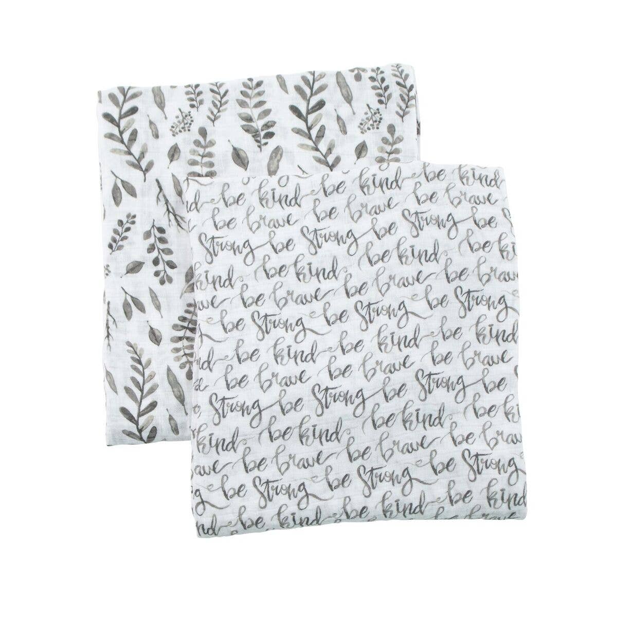 Bebe Au Lait - Just Be & Leaves Classic Muslin Swaddle Blanket Set