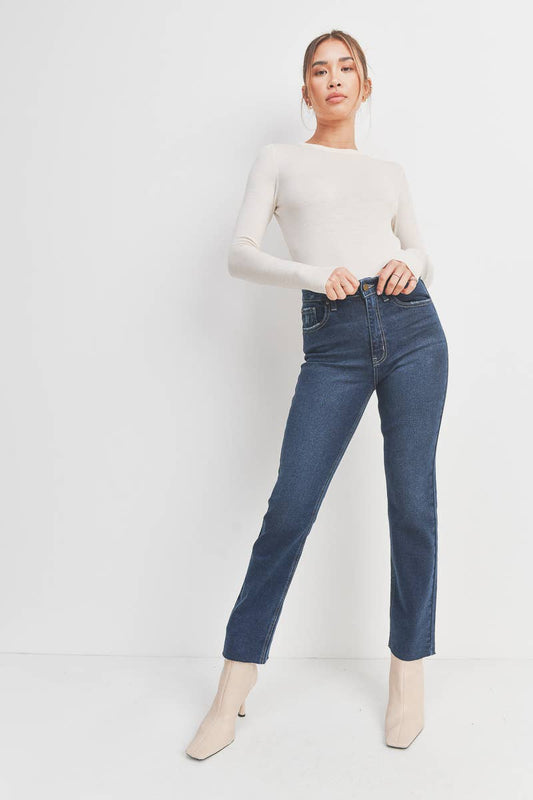 JBD - Cut Off Cropped Straight Leg - Dark