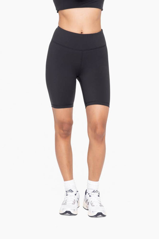 Mono B - Lycra-Blend Essential Sweetheart Back Biker Shorts