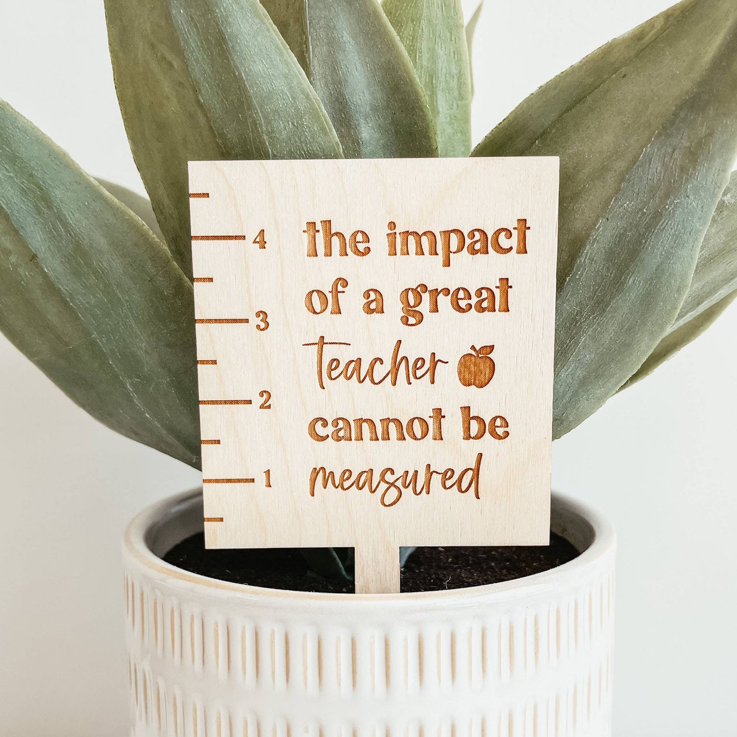 Knotty Design Co. - Teacher Ruler Plant Stake