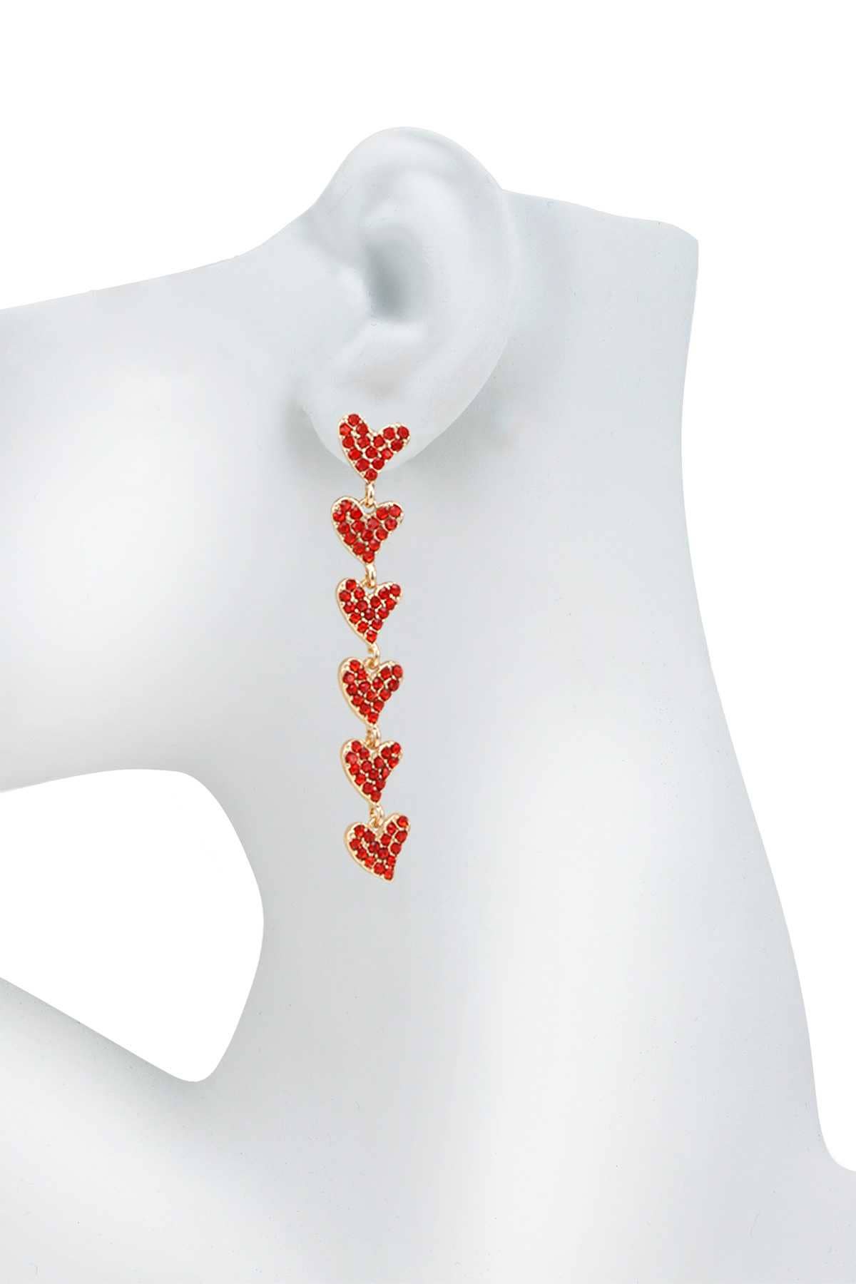 anbfashion - Heart Drop Stud Earring