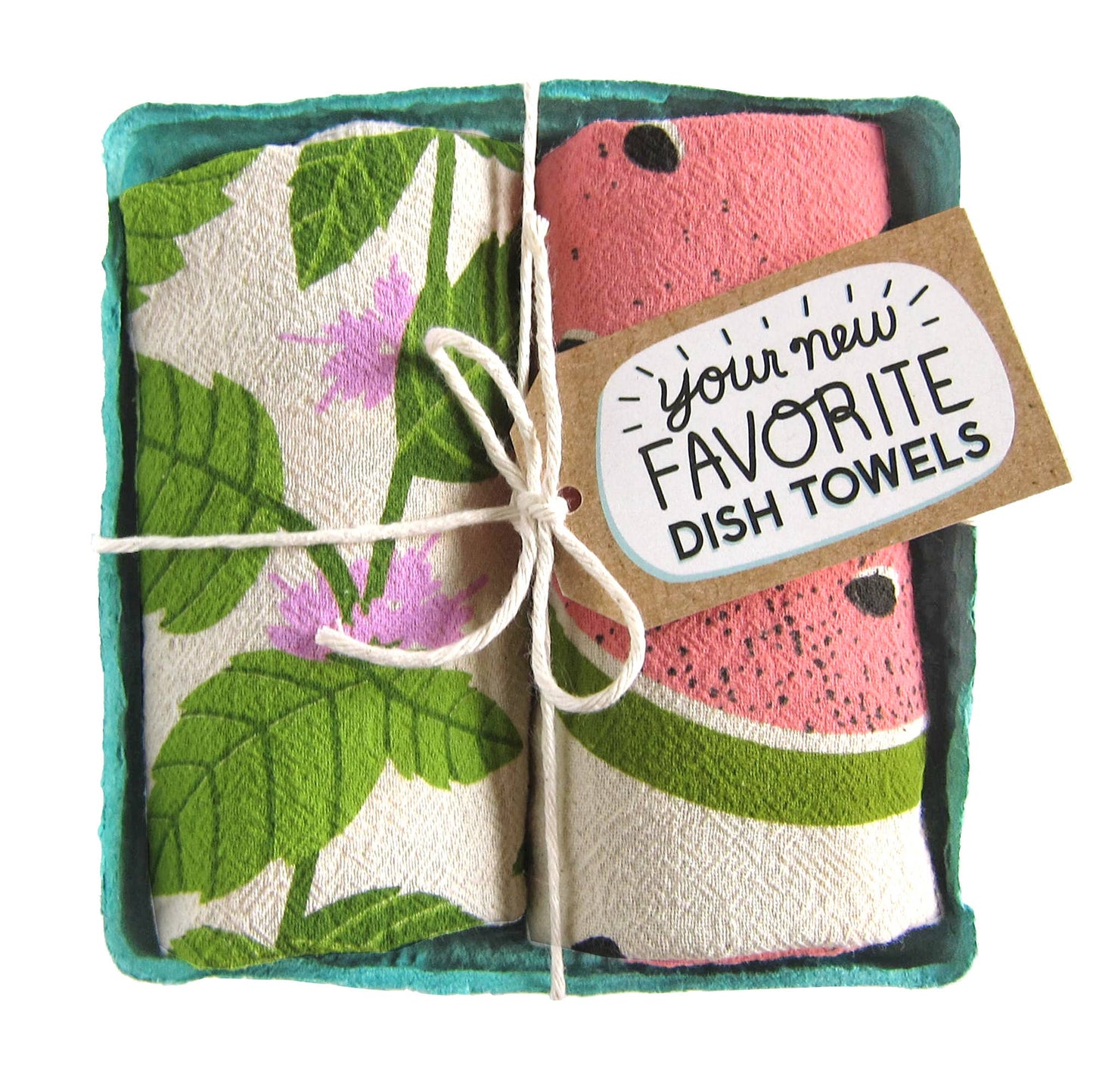The Neighborgoods - Mint & Melon - Dish Towel Set of 2