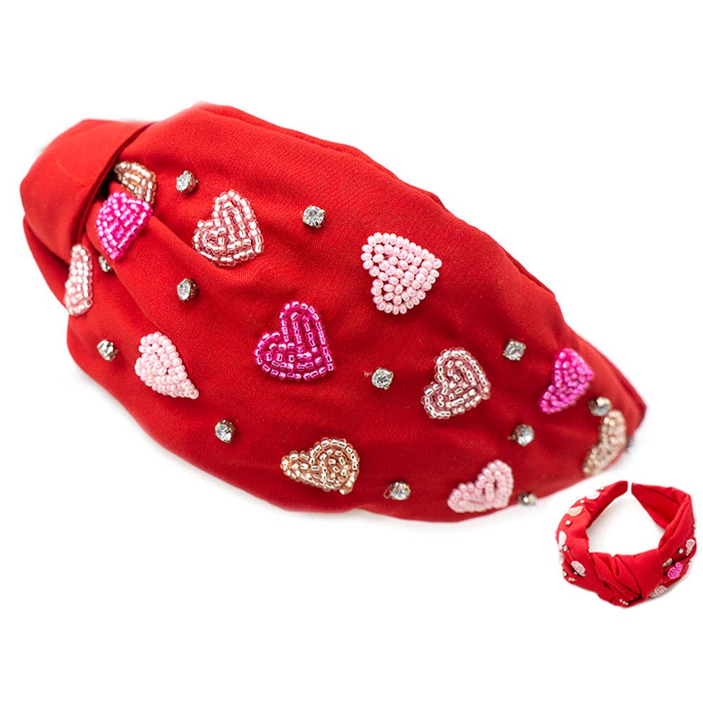 anbfashion - SEED BEAD HEARTS HEADBAND