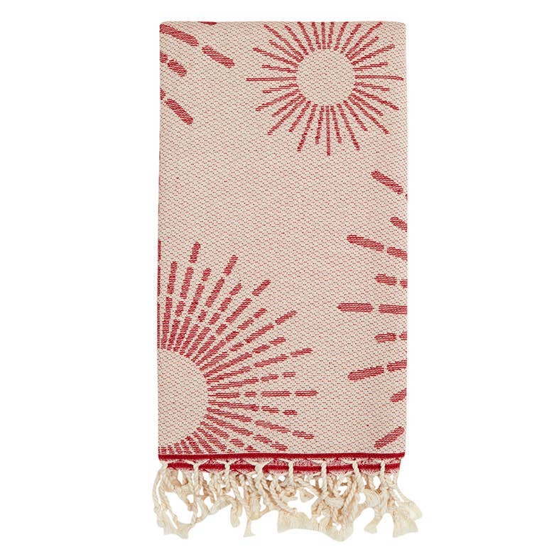 Kikoya - Sunbright Turkish Towels with Terry backing 35x70 Red