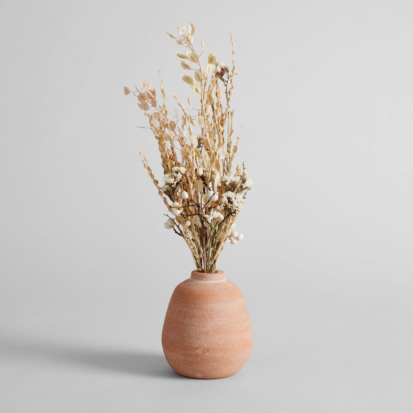 Bloomist - Terra Cotta Bud Vase, Whitewash: Short