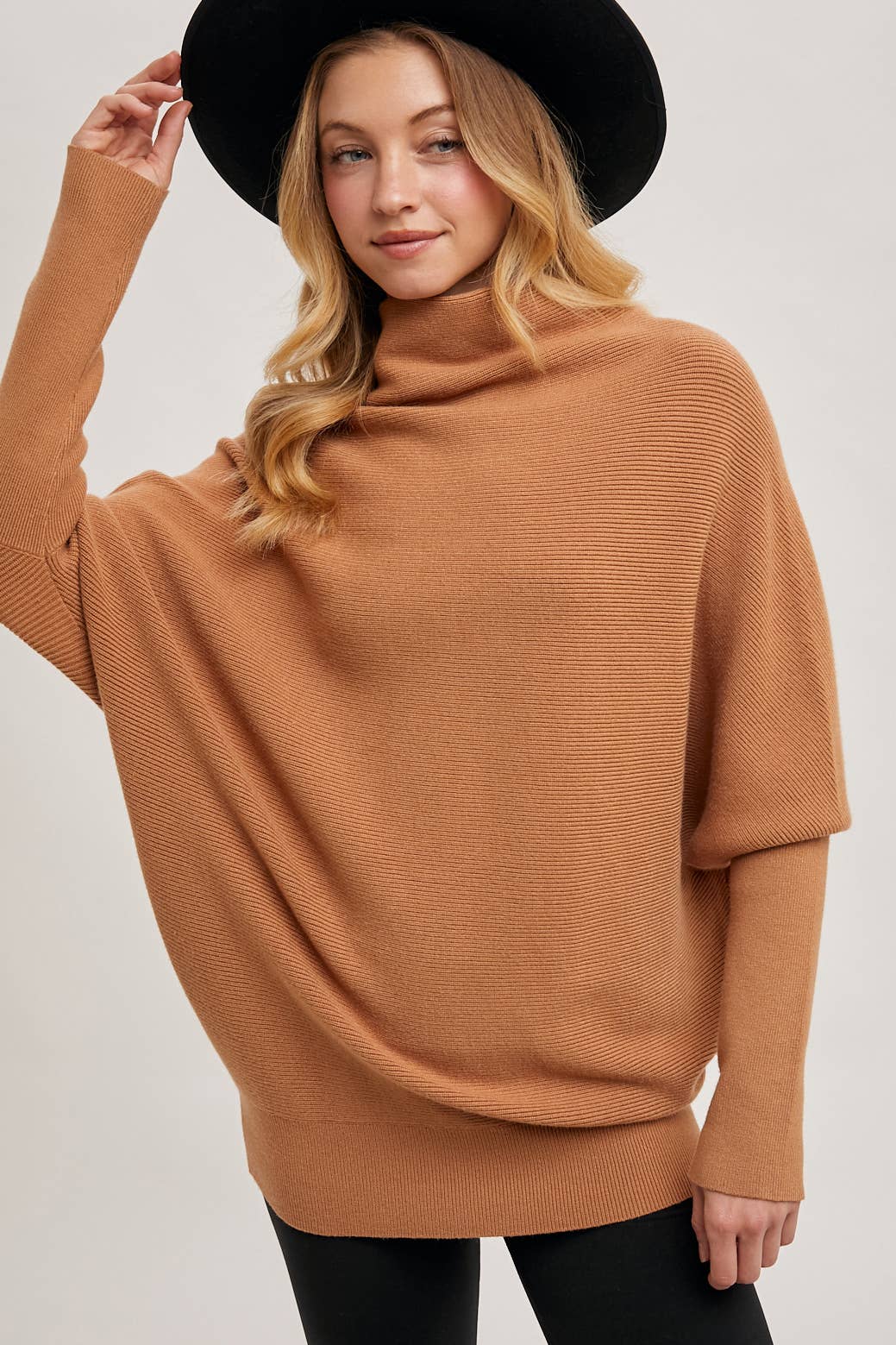 Bluivy - SLOUCH NECK DOLMAN SLEEVED PULLOVER
