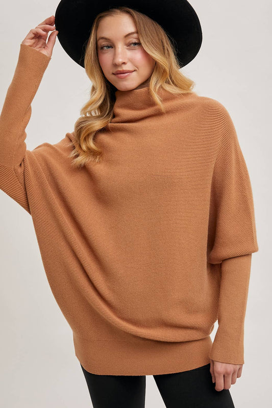 Bluivy - SLOUCH NECK DOLMAN SLEEVED PULLOVER