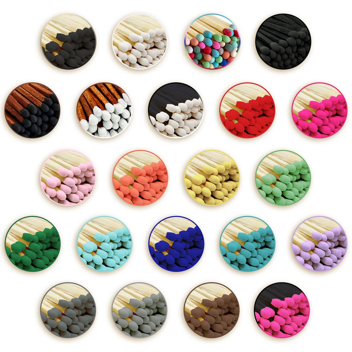 Thankful Greetings - 2" Matches + Mini Cloche - Colors of Your Choice + Strikers