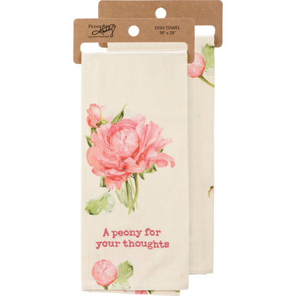 Primitives by Kathy - A Peony For Your Thoughts Kitchen Towel