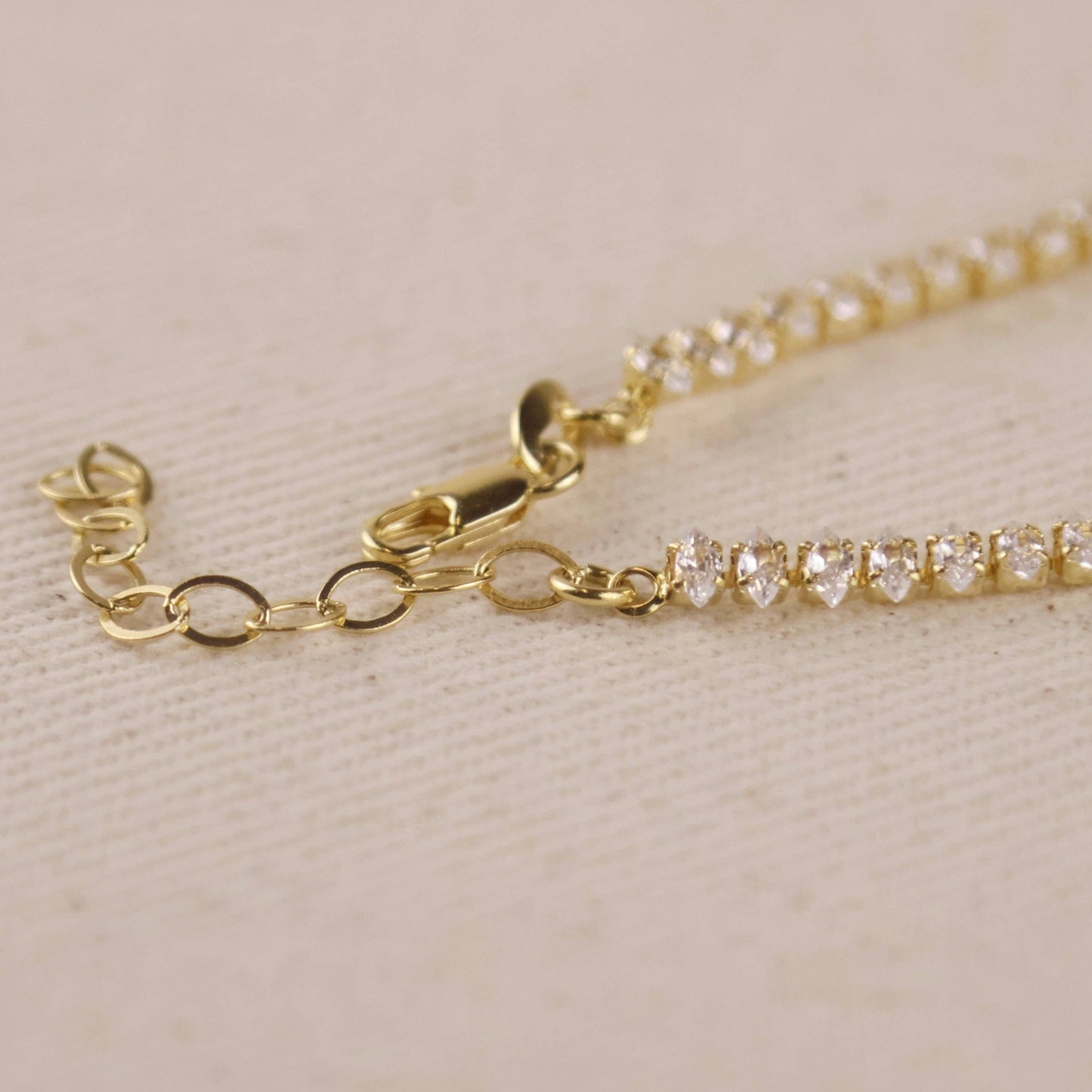 GoldFi - 18k Gold Filled 4mm Marquise Tennis Bracelet