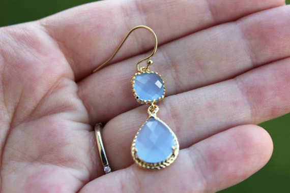 Laalee Jewelry - Periwinkle Two Tier Earrings