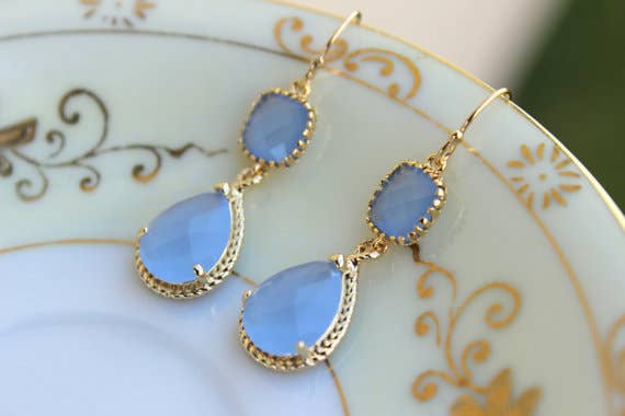 Laalee Jewelry - Periwinkle Two Tier Earrings