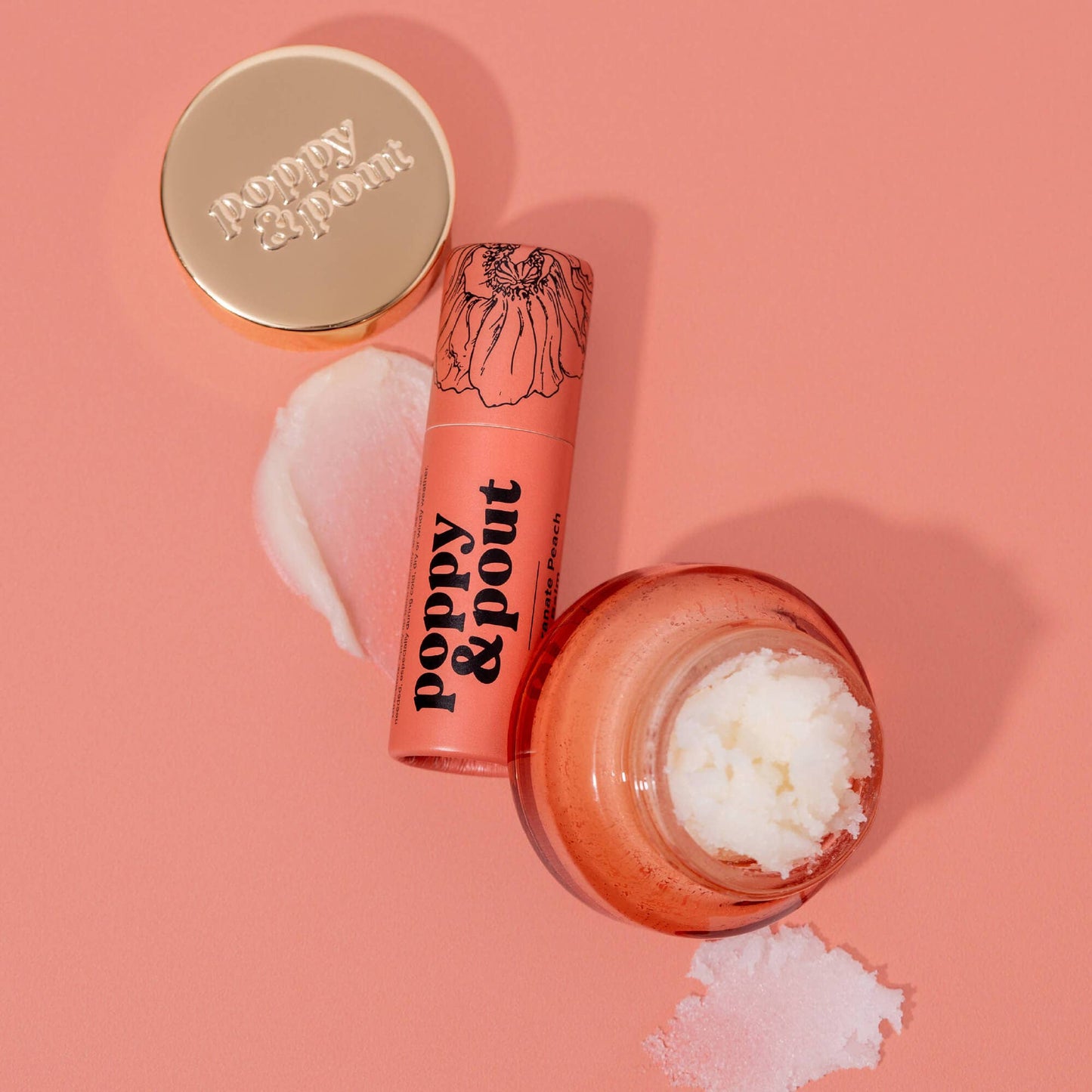 Poppy & Pout - Pomegranate Peach Lip Care Duo