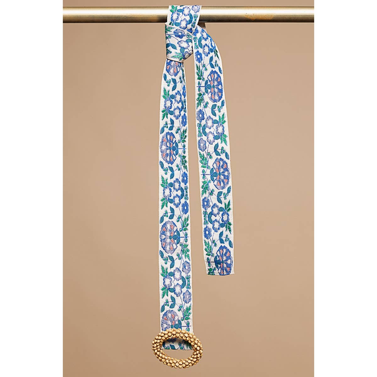 Pol Clothing - Belt - Circle Buckle - Blue Floral