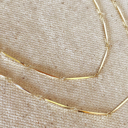 GoldFi - 18k Gold Filled 1mm Diamond Cut Straw Chain