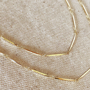GoldFi - 18k Gold Filled 1mm Diamond Cut Straw Chain
