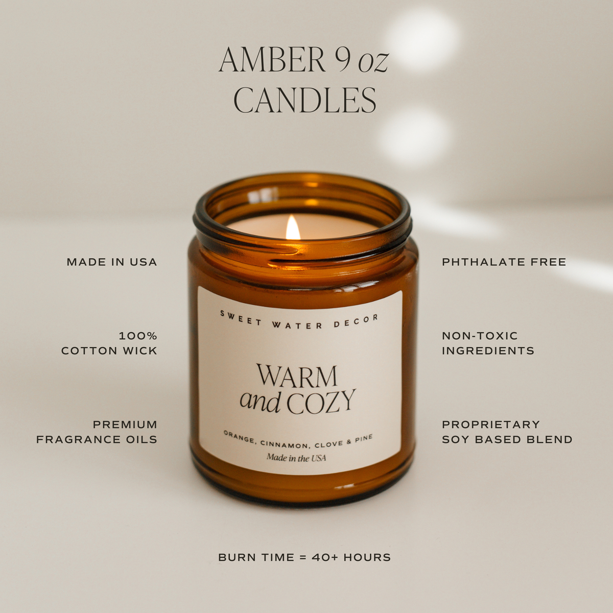 Sweet Water Decor - Mulled Cider 9 oz Soy Candle - Fall Decor & Gifts