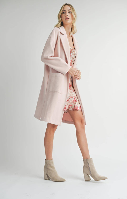 Sadie & Sage - Hayley Open Coat - Light Pink